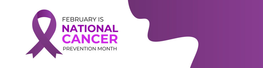 Vector illustration on the theme of National Cancer prevention month observed each year during February. banner, Holiday, poster, card, cover, flyer, backdrop,  background design. vector illustration