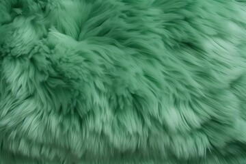 Obraz premium Green Fluffy Fur Background: Soft and Cozy Texture