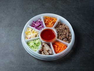 Bibimbap, Korean mixed rice with vegetable