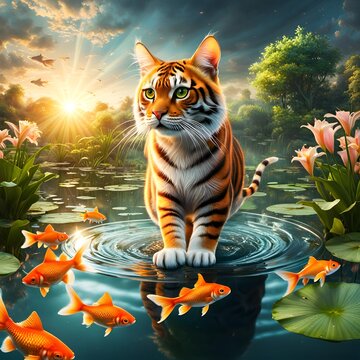 Tiger Cat Images – Browse 3,825 Stock Photos, Vectors, and Video