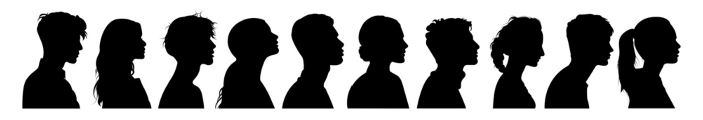 silhouette person head and shoulders