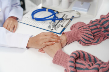 female medical professional with a stethoscope is holding a clipboard, possibly discussing gastritis or other stomach diseases with a patient.