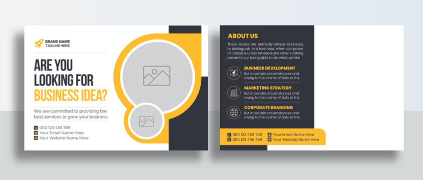 Corporate Postcard or Eddm postcard design template, Corporate Business Postcard Template Design, Simple and Clean Modern Minimal Postcard Template, Business Postcard Layout	