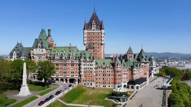 Vue a&eacute;rienne du Chateau Frontenac, Vieux-Qu&eacute;bec, Canada