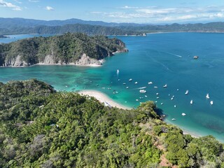 Tropical Tranquility: Capturing the Serene Beauty of Isla Tortuga's Crystal-Clear Waters and Pristine Beaches in Stunning Costa Rica