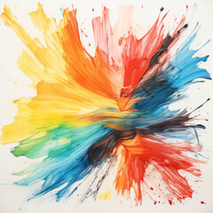 Kids drawing of a rainbow by Generative AI