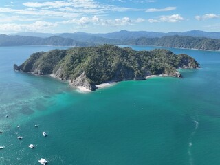 Tropical Tranquility: Capturing the Serene Beauty of Isla Tortuga's Crystal-Clear Waters and Pristine Beaches in Stunning Costa Rica