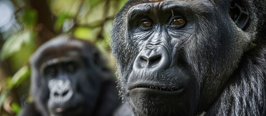 Obraz premium Gorilla mother in the lead role.