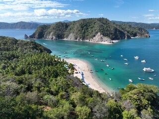 Tropical Tranquility: Capturing the Serene Beauty of Isla Tortuga's Crystal-Clear Waters and Pristine Beaches in Stunning Costa Rica
