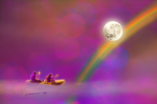 amor surreal cielo arcoiris