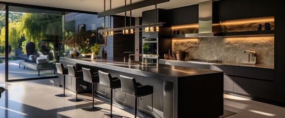 Modern luxury home showcase interior kitchen