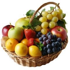 Naklejka na ściany i meble Basket of fruits 