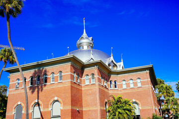 Tampa, Florida USA - Jan 03, 2024: the Building of University of Tampa, a medium-sized private...