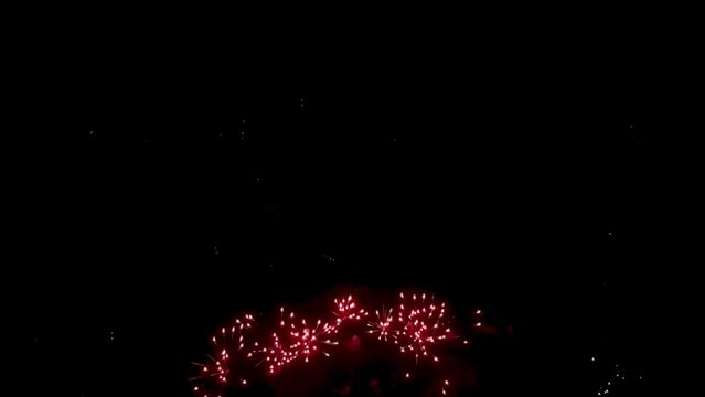 4K fireworks light and sound work at Phuttha Yot Fa Bridge Bangkok	