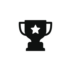 Trophy icon isolated on transparent background