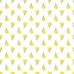 Free vector flat design small flowers pattern design