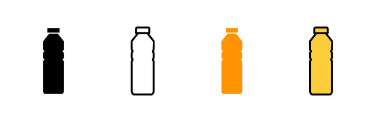 Bottle icon set vector. bottle sign and symbol