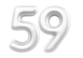 White Bubble Number 59 luxury render