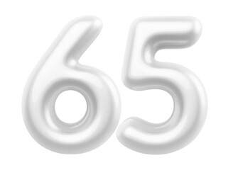 White Bubble Number 65 luxury render