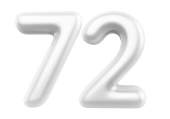 White Bubble Number 72 luxury render