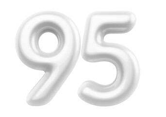 White Bubble Number 95 luxury render