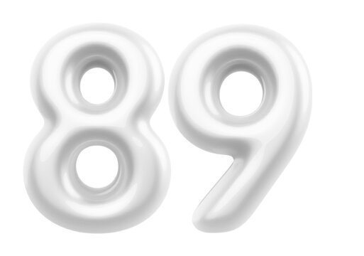 White Bubble Number 89 luxury render