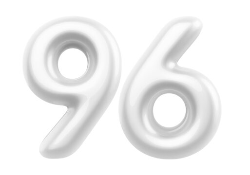 White Bubble Number 96 luxury render