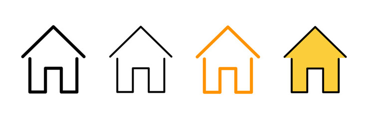 House icon set vector. Home sign and symbol