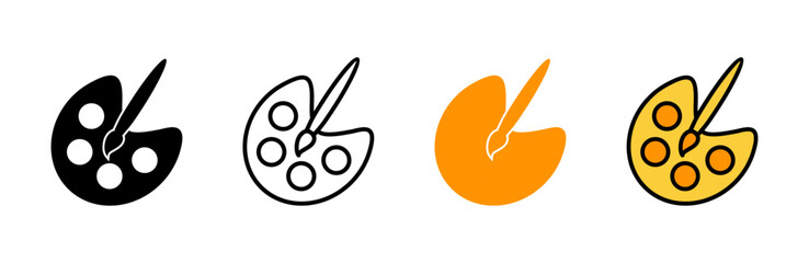 Paint icon set vector. paint brush sign and symbol. paint roller icon vector