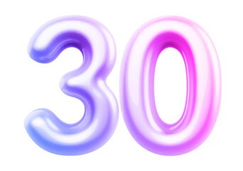 Gradient Bubble Number 30 luxury render