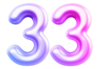 Gradient Bubble Number 33 luxury render