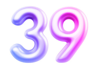Gradient Bubble Number 39 luxury render