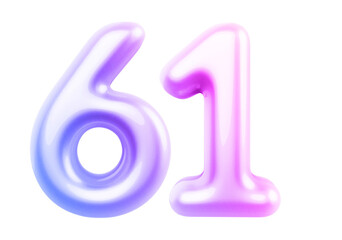 Gradient Bubble Number 61 luxury render