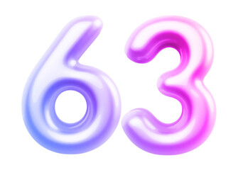 Gradient Bubble Number 63 luxury render