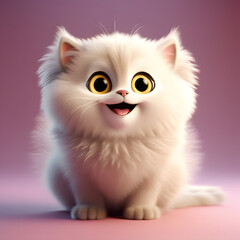 Cat smiling 072. Generate Ai