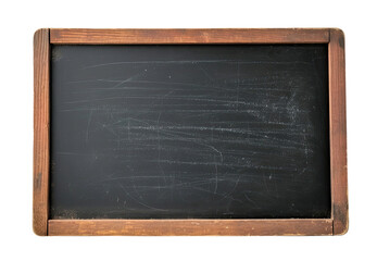 Old blank blackboard isolated on transparent background