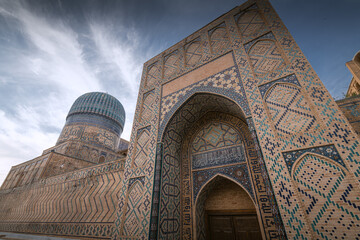 Sher Dor madrasah on Registan Square in Samarkand - Uzbekistan