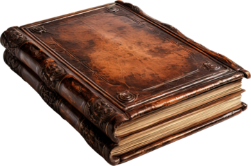 Stack of books isolated on transparent background. png