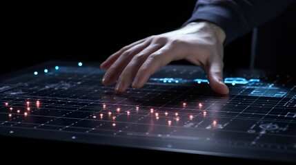 Naklejka premium person typing on a laptop