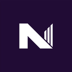 LETTER N ICON LOGO VECTOR