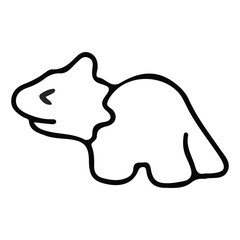 Cute dinosaur doodle with transparent background