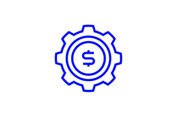 logo with dollar inside. Vector illustration.	
