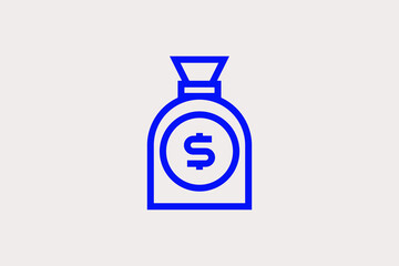 money bag. Vector illustration.	
