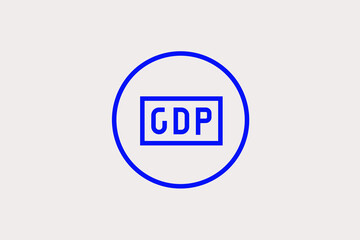 gdp pictogram in flat style design. Vector illustration.	
