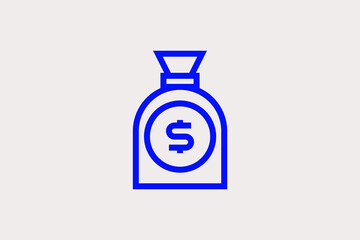 money bag. Vector illustration.	
