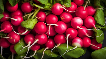 Radishes in a group wallpaper - ai generative