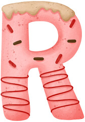 Valentine Dessert Alphabet Font Set