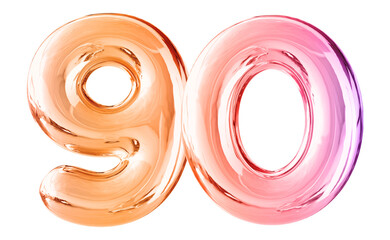 Gradient Bubble Number 98 luxury render