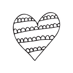 heart. hearts. doodle. different patterns of hearts. beauty. valentine's day. vector. on a white background. pattern. a decorative element. decor.