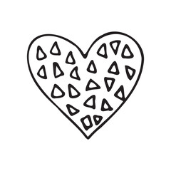 heart. hearts. doodle. different patterns of hearts. beauty. valentine's day. vector. on a white background. pattern. a decorative element. decor.